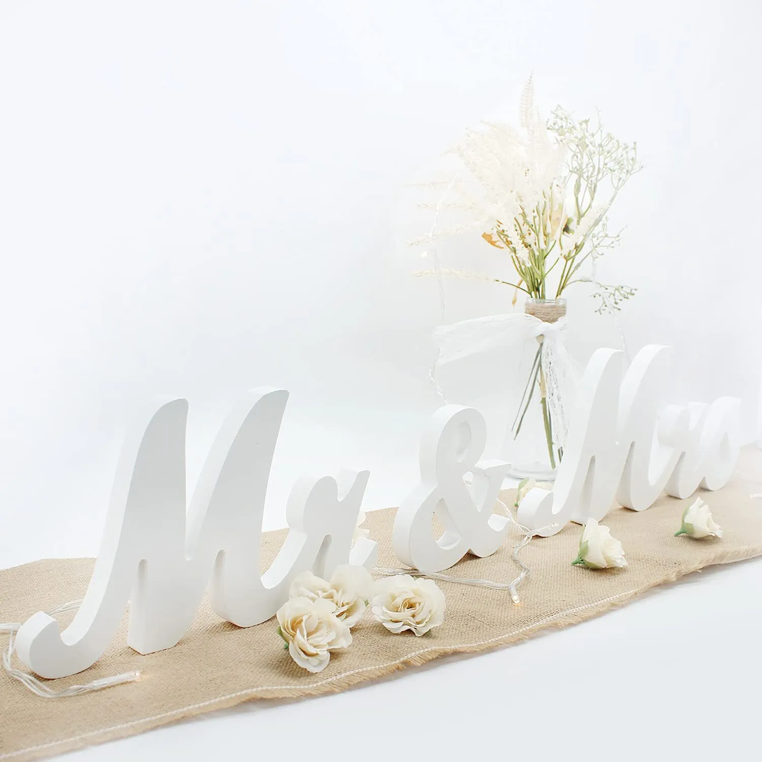 White Mr & Mrs Sign