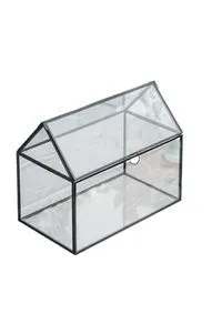 Glass Black Frame Card Box