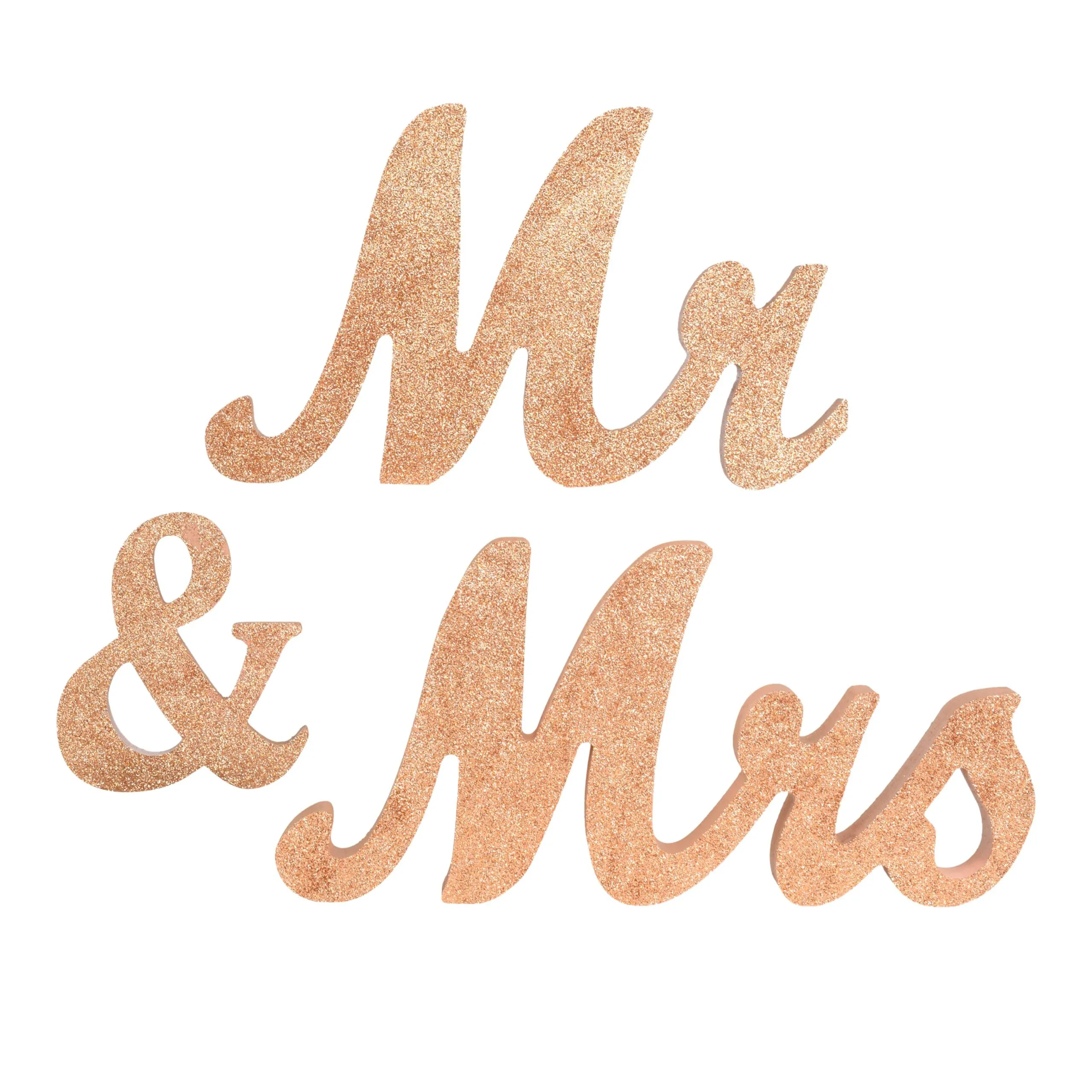Rose Gold Mr & Mrs Sign