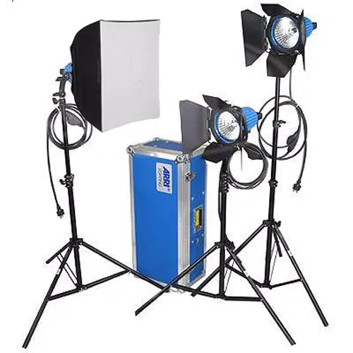 ARRI arrilite 2x 600w tungsten set + softbox
