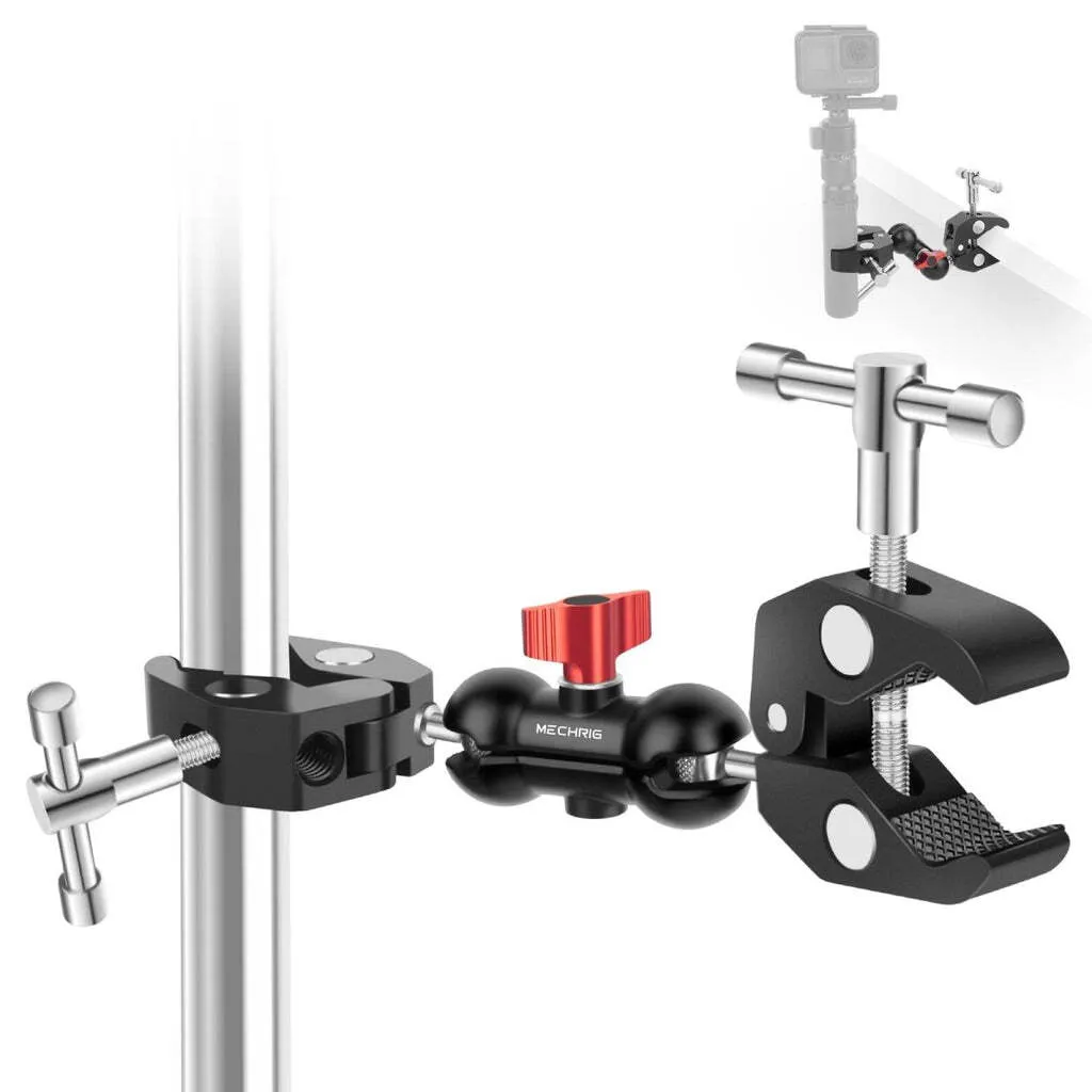 Dual Super Clamp Kit with 360° Ball Head Mount