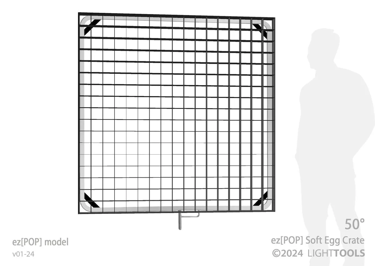 4x4' (120x120cm) 50° Grid / Eggcrate