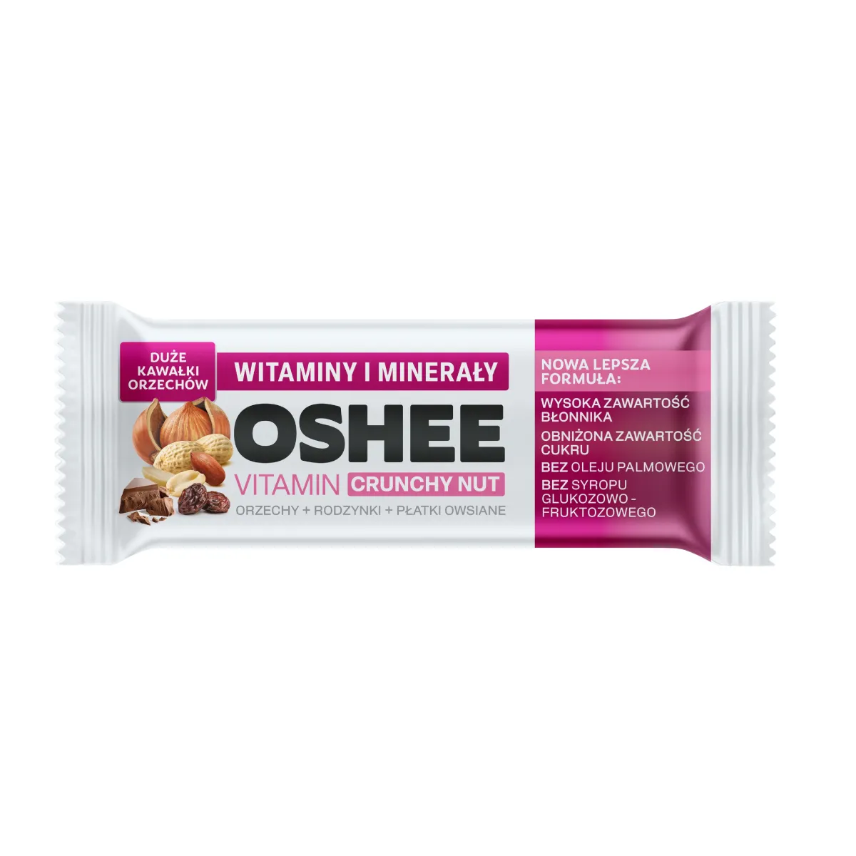 OSHEE Baton Vitamin Musli bar rodzynki - orzechy 40g