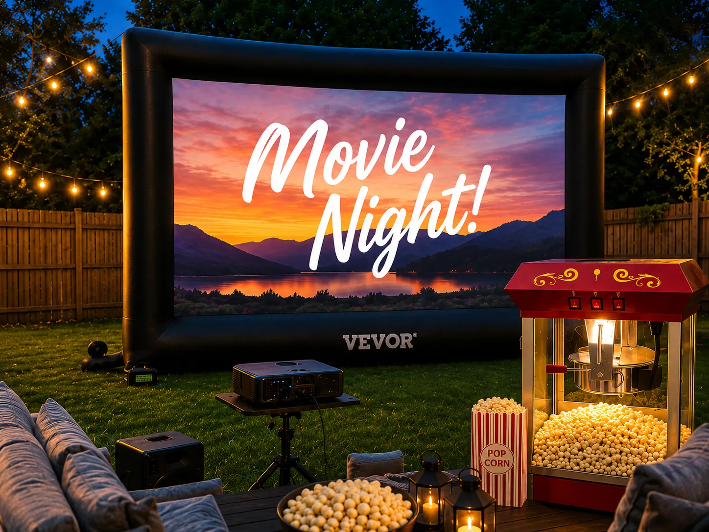 Backyard Movie and Popcorn Bundle