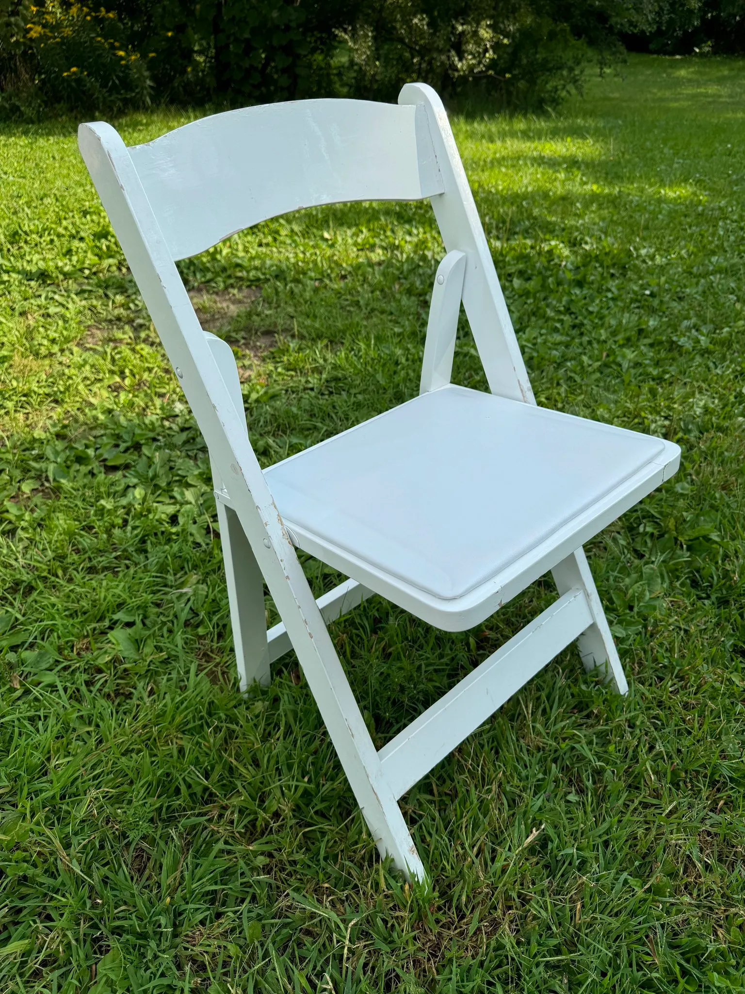 Folding Chair - Rustic White - Wood
