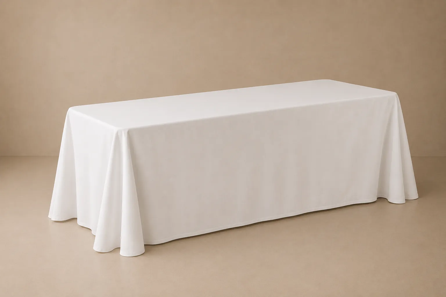 8' Rectangle Table Linen – White
