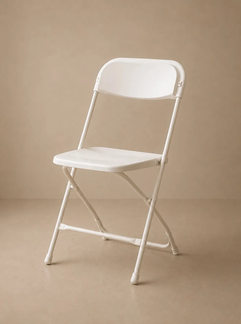 White Plastic Folding Chair