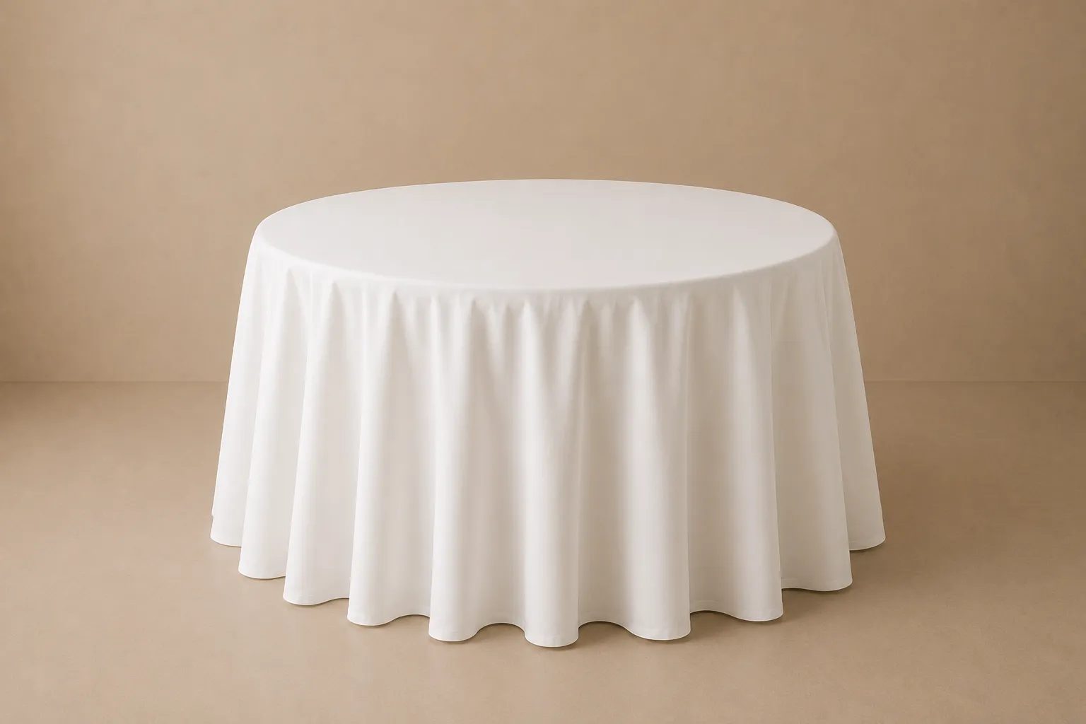120" Round Table Linen – White