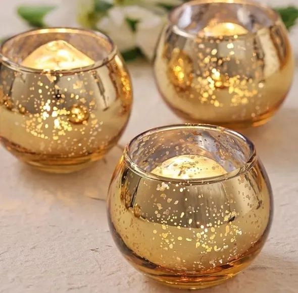 2.5in Mercury Gold Votive globe