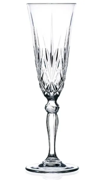 Amberina Champagne Glass