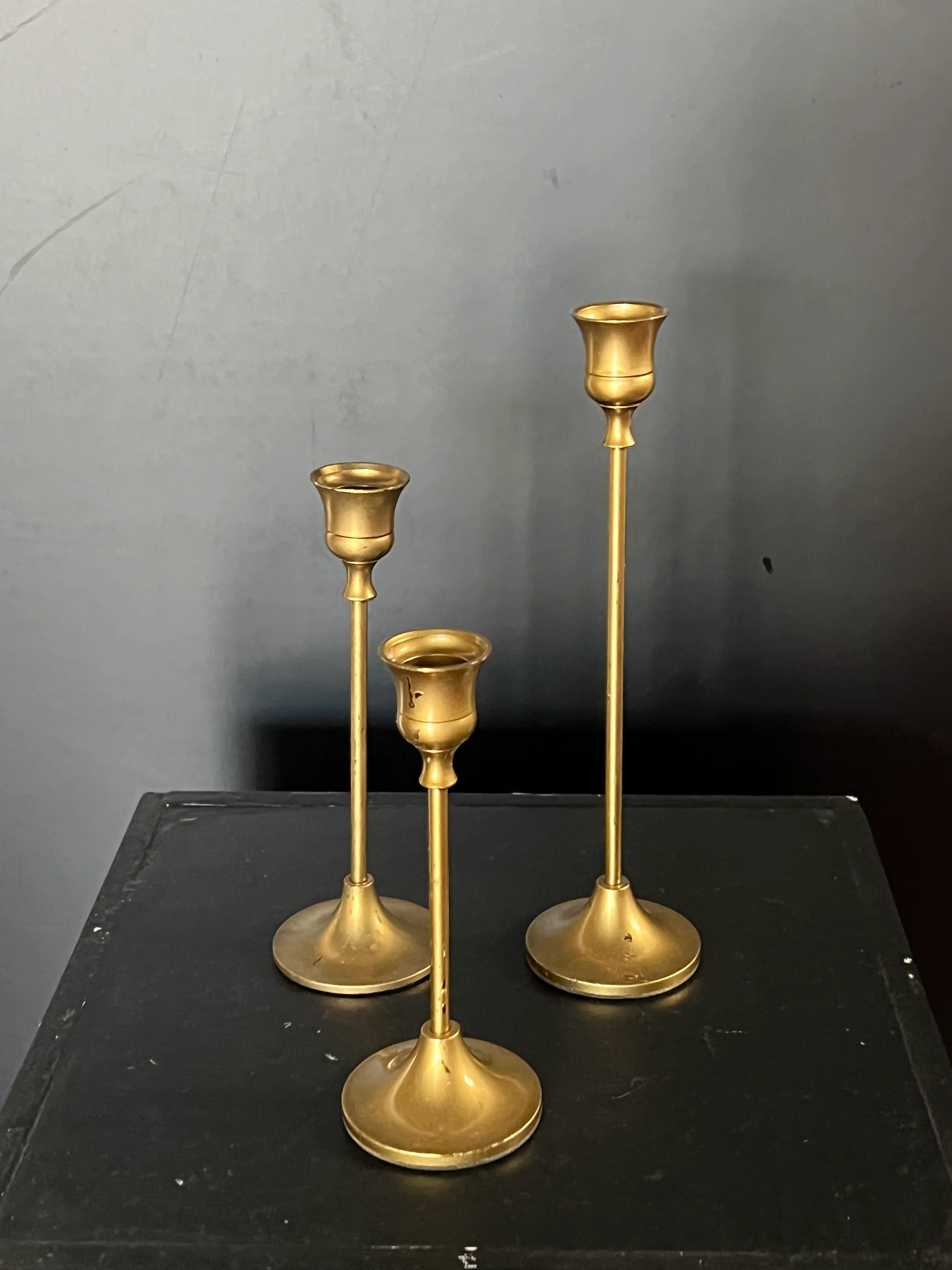 Taper Candlestick Gold- Nuptio