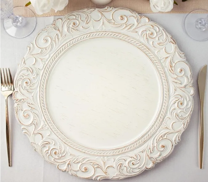 Antique Ivory Charger