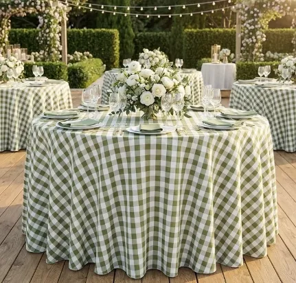 120in Specialty- Gingham Green