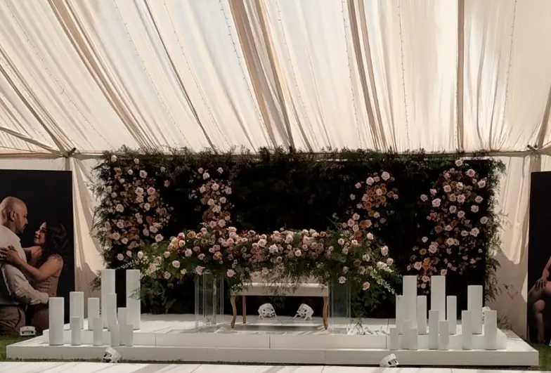 White wedding Stage