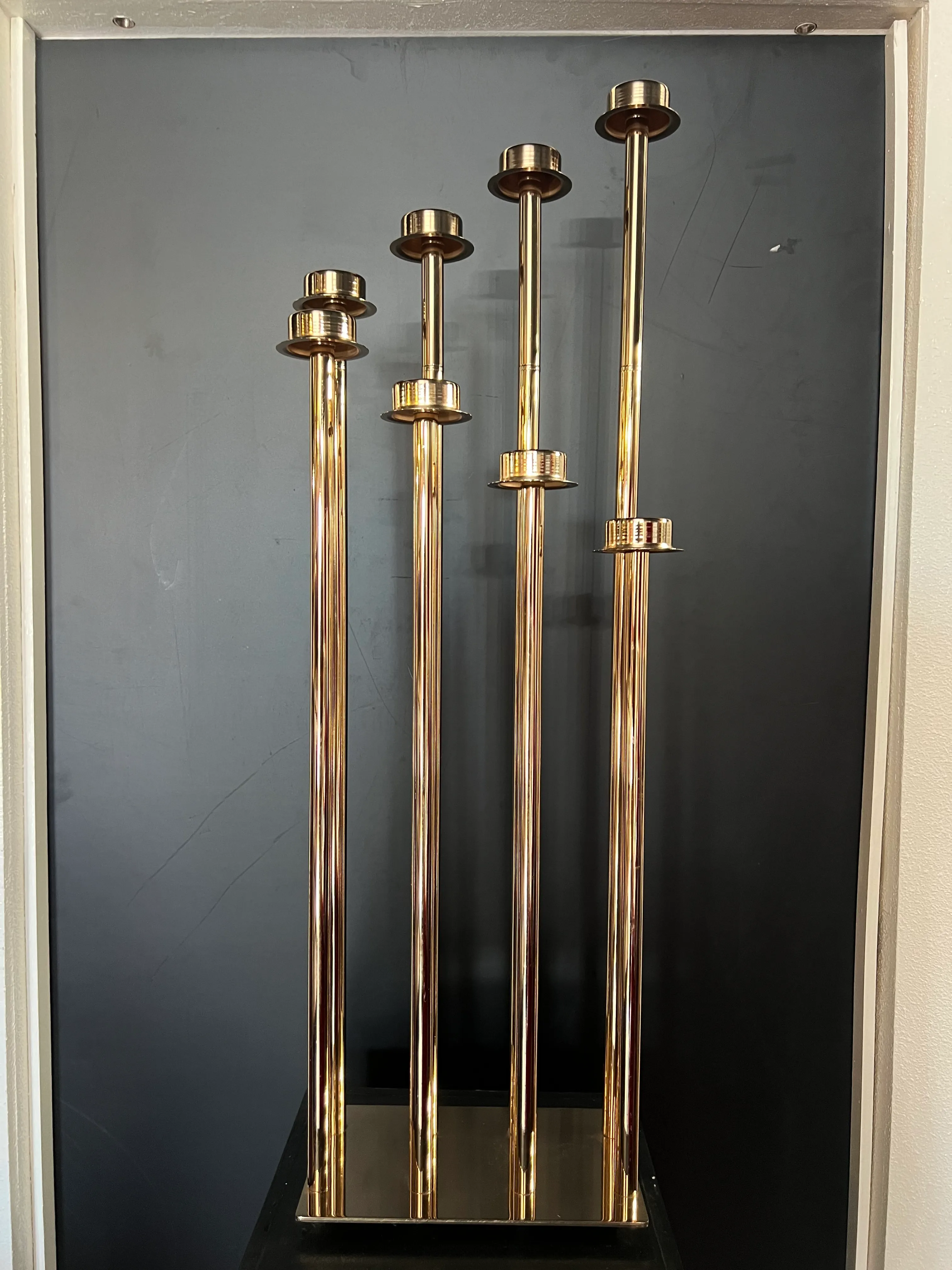 33in 8 Arm Candelabra- Square Base
