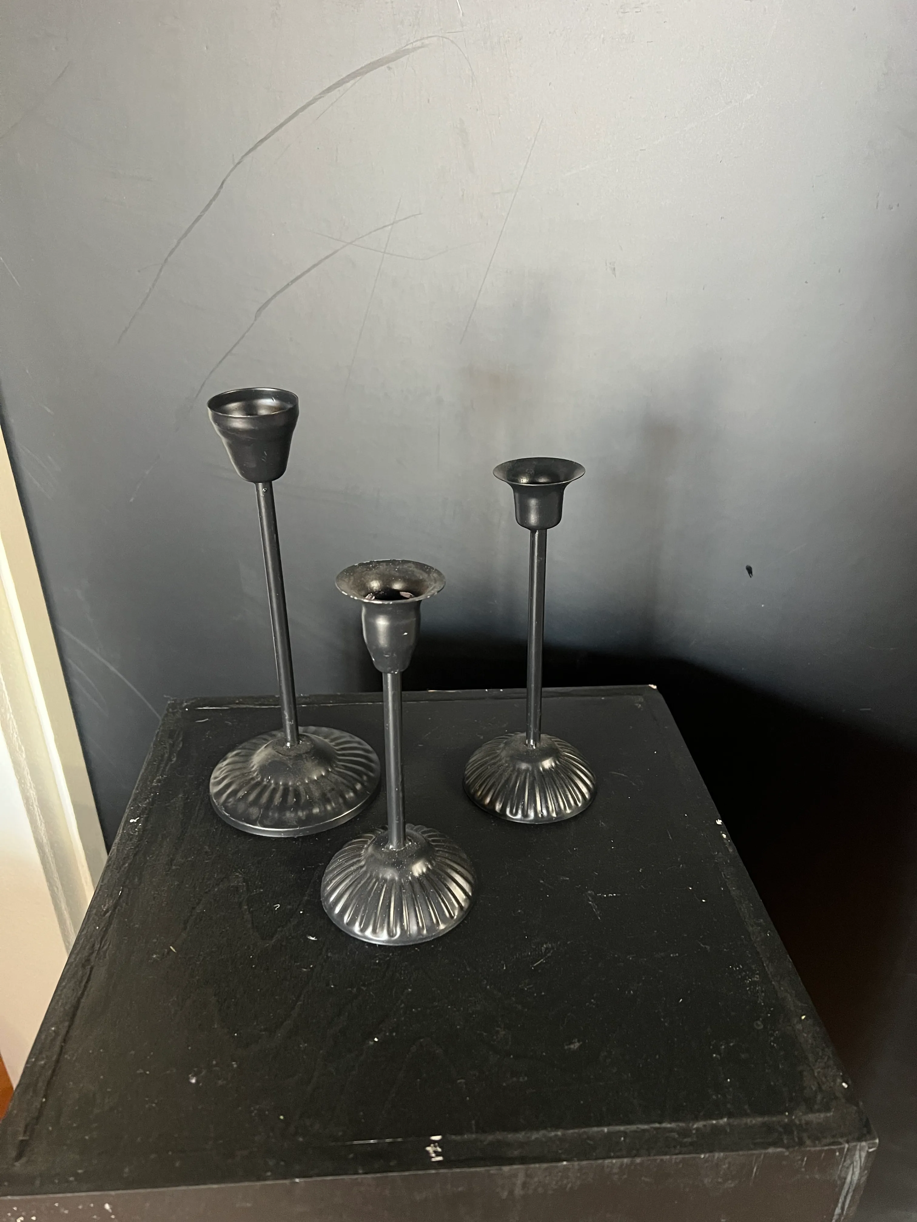 Taper Candlestick Black -AD