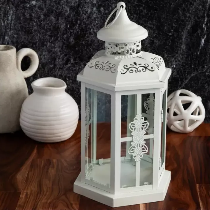 White Metal Lantern