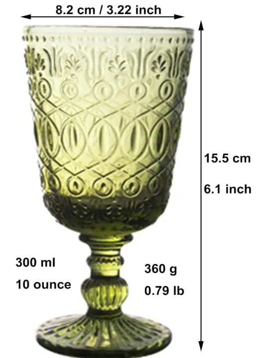 Green water goblet