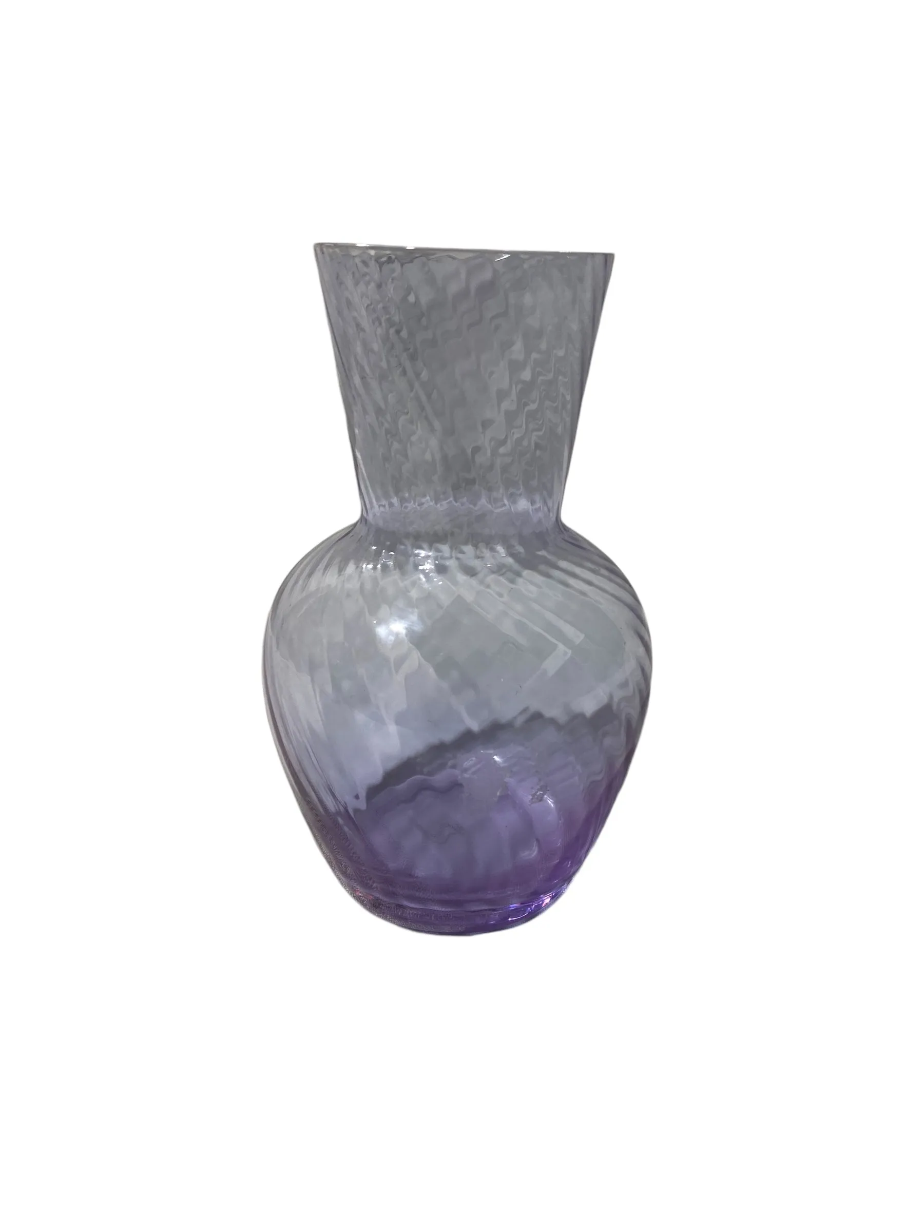 Purple Glass Tapered Vase - Medium