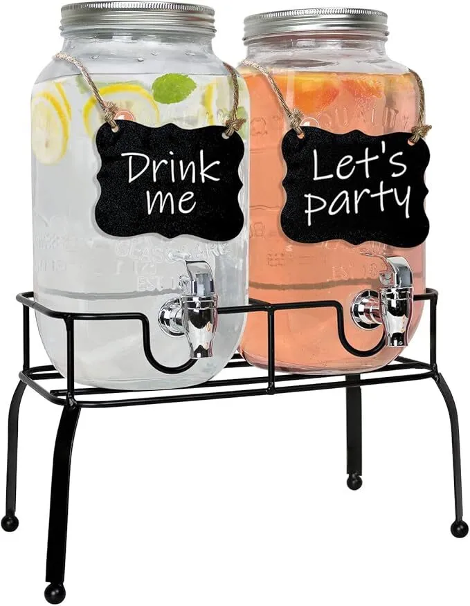 Drink Dispenser Set with Stand