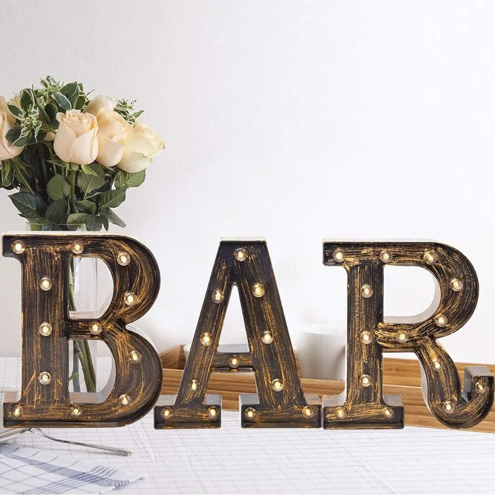 Metal 'BAR' Marquee Light
