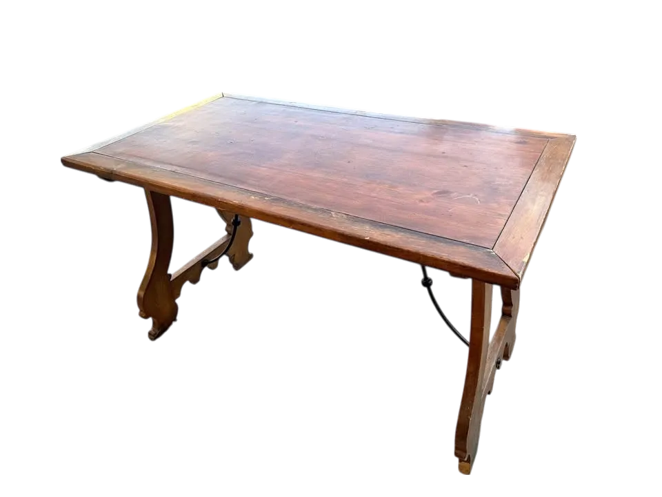 Wooden Sweetheart Table with Iron Accent