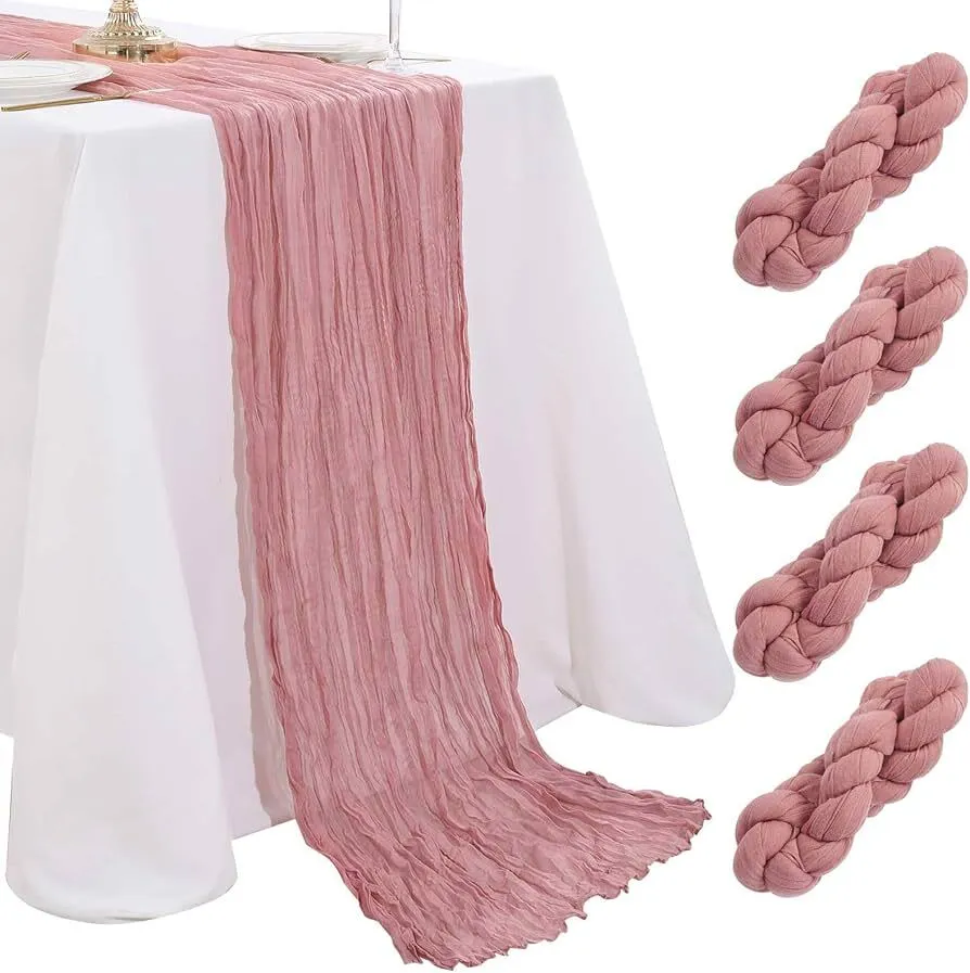 Dusty Rose - Cheesecloth Table Runner | Arch Drape