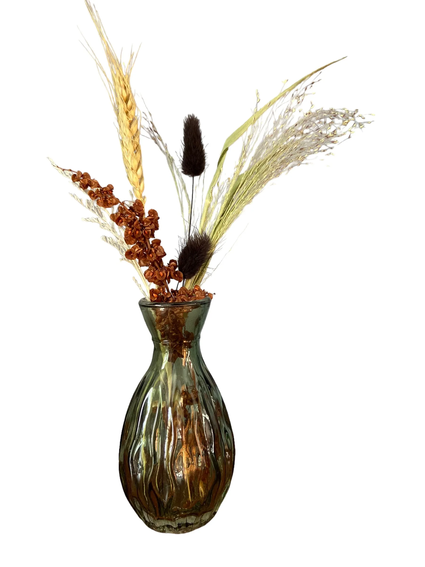 Green Glass Bud Vase