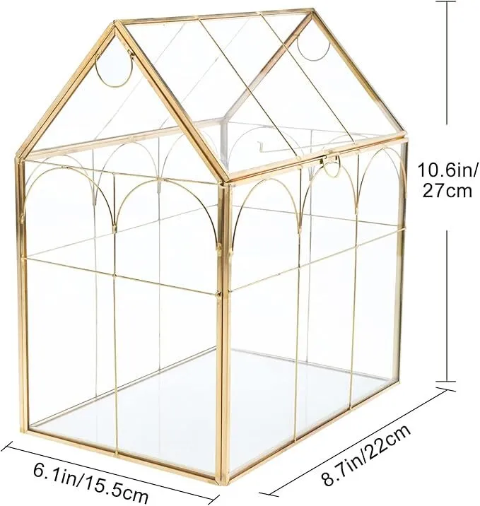 Geometric Glass Terrarium Card Box