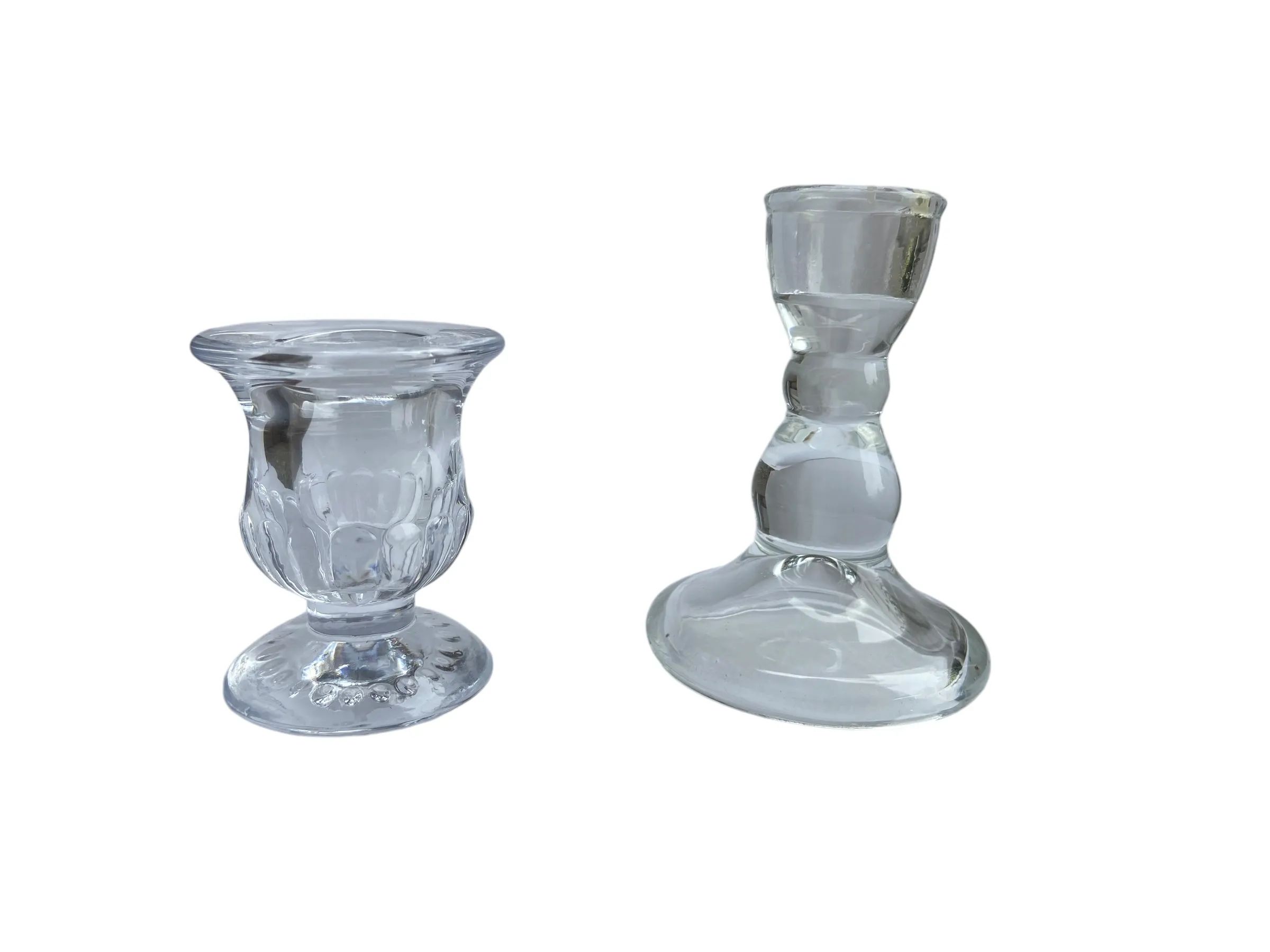 Short Glass Candlestick