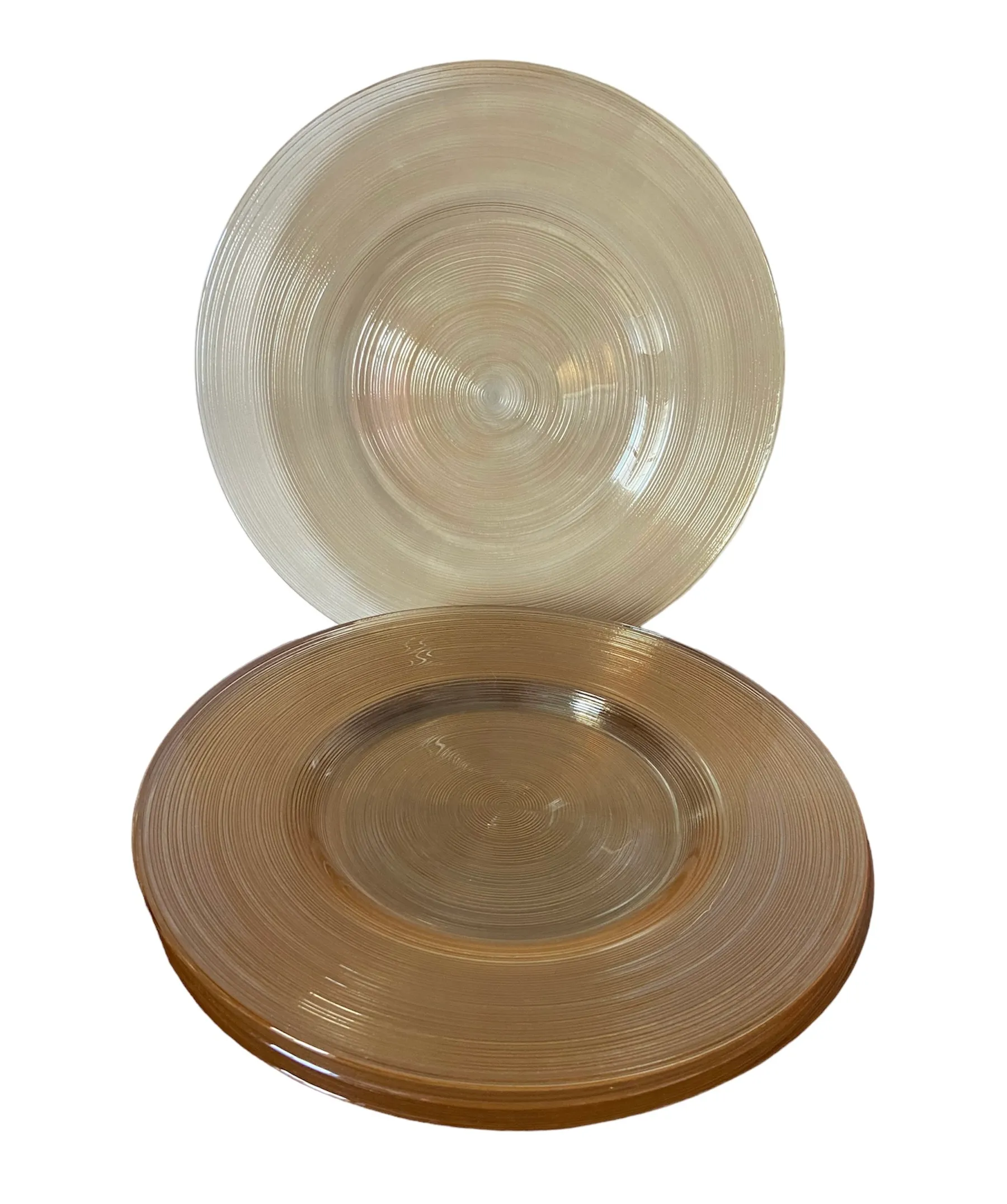 Clear Gold Salad Plates Medium