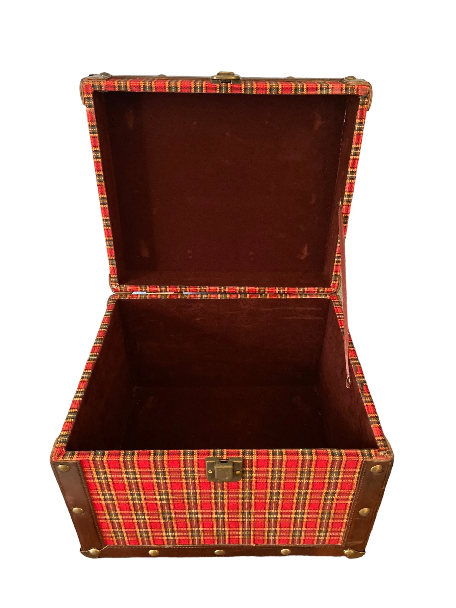 Red Plaid Box Large