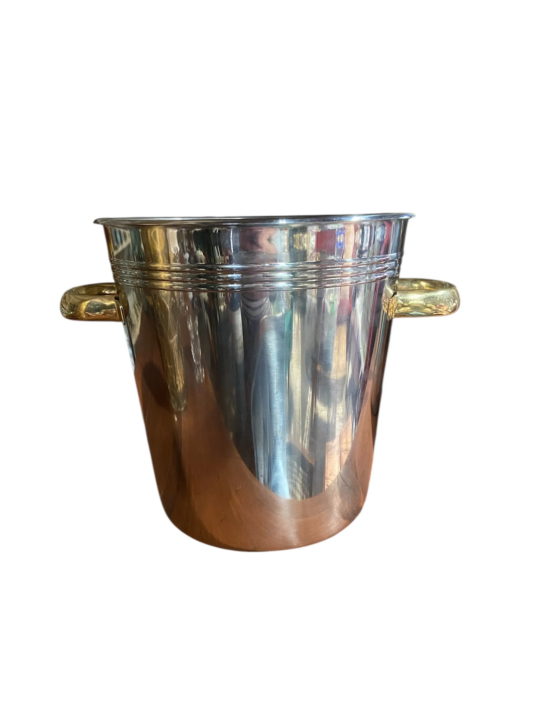 Ice Bucket with Gold Handles