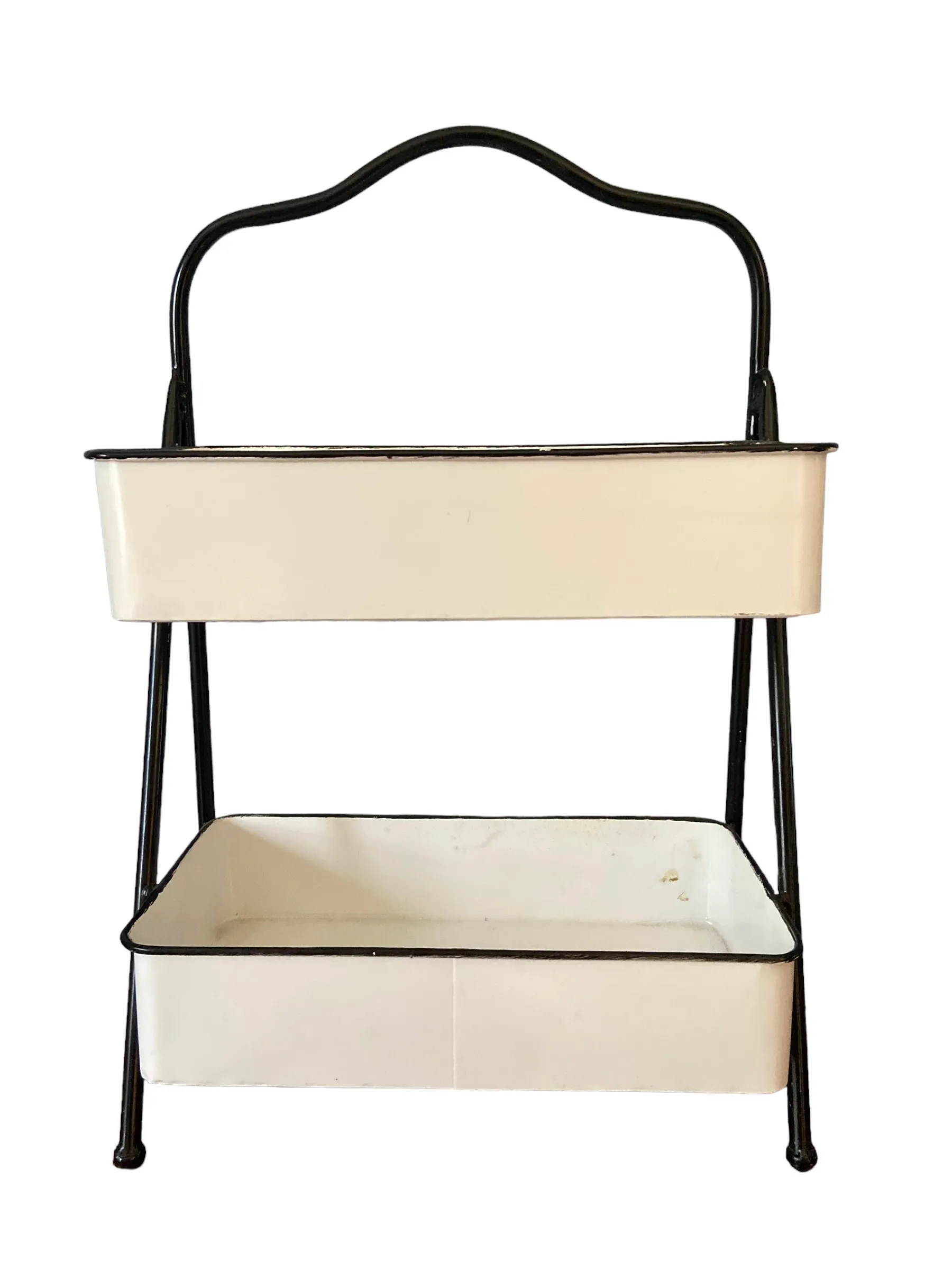Cream Metal Dessert Tiered Tray