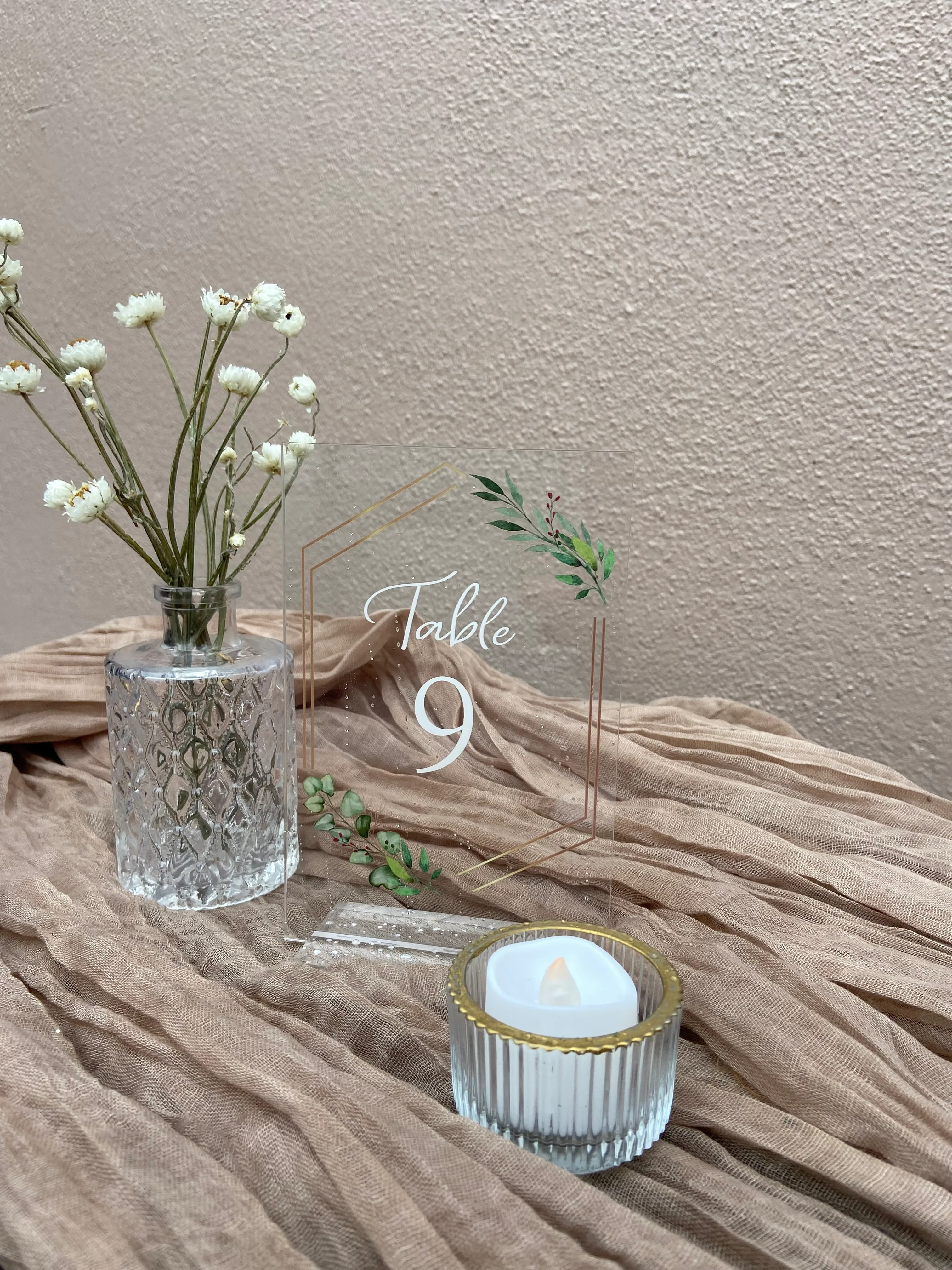 Clear Acrylic Table Numbers