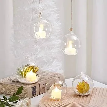 Glass Globe Hanging Tealight Holder