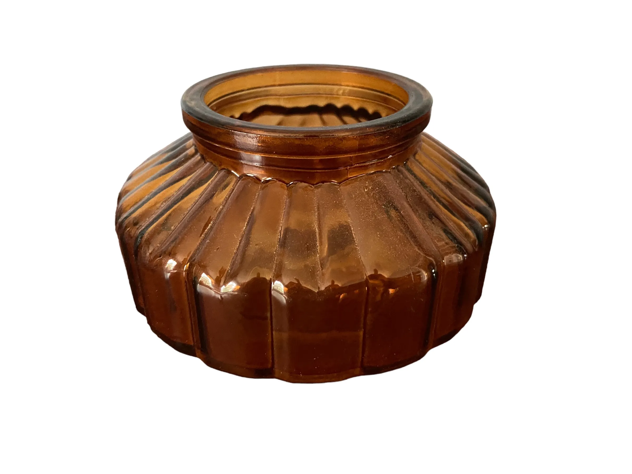 Brown Glass Jar Small