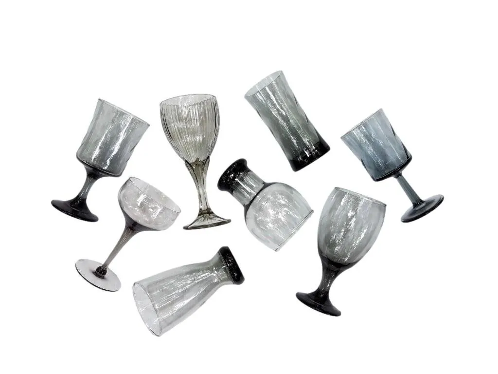 Black Glass Goblets - Variety