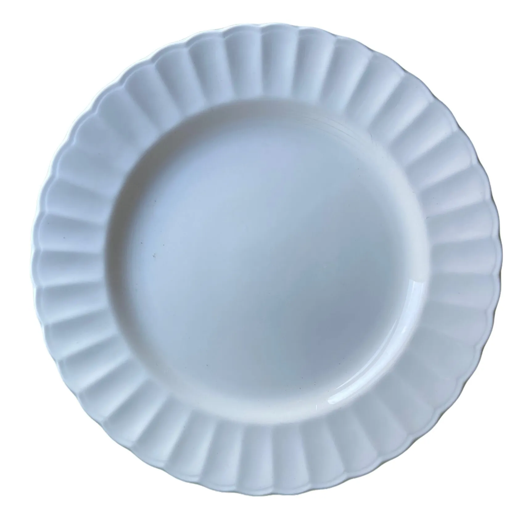 White Ruffle Dinner Plate