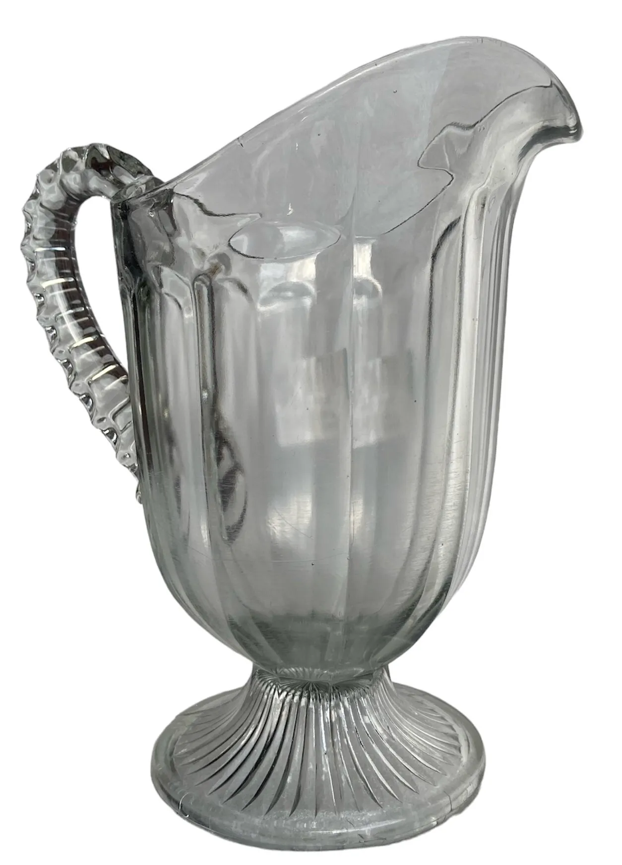 Glass Fluted Pitcher