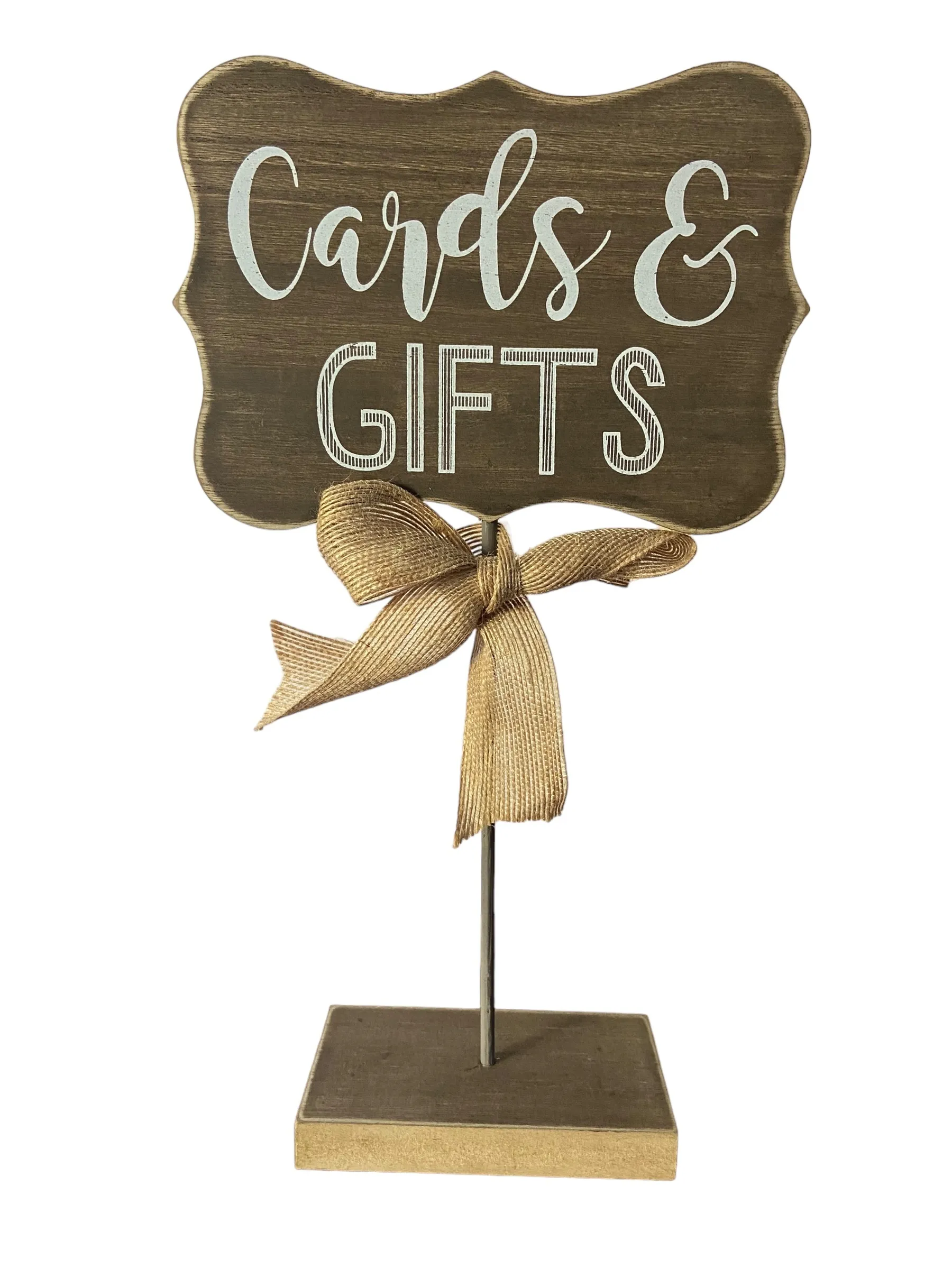 Wooden Cards + Gifts  Tabletop Sign
