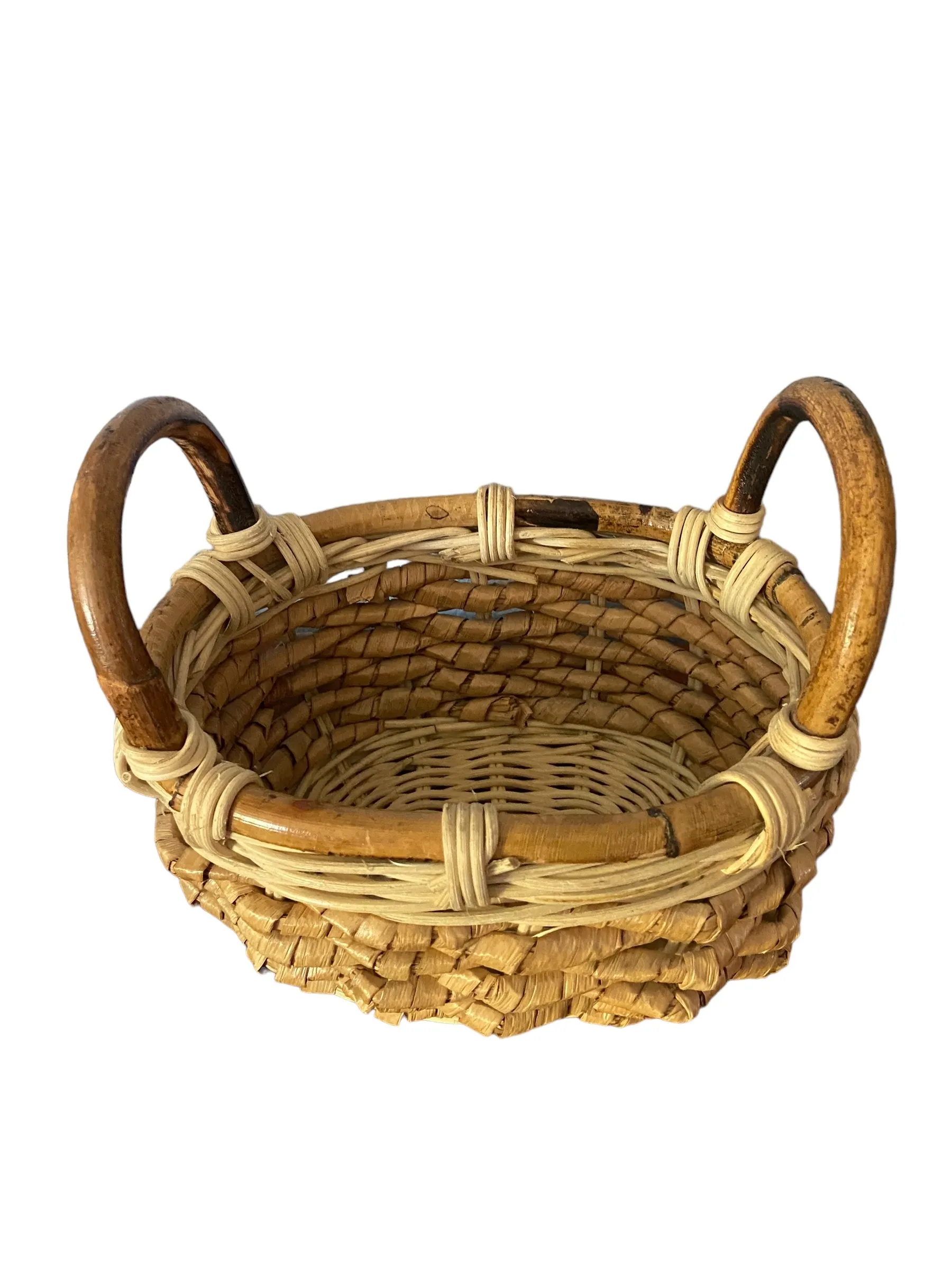 Wooden Handle Basket Small