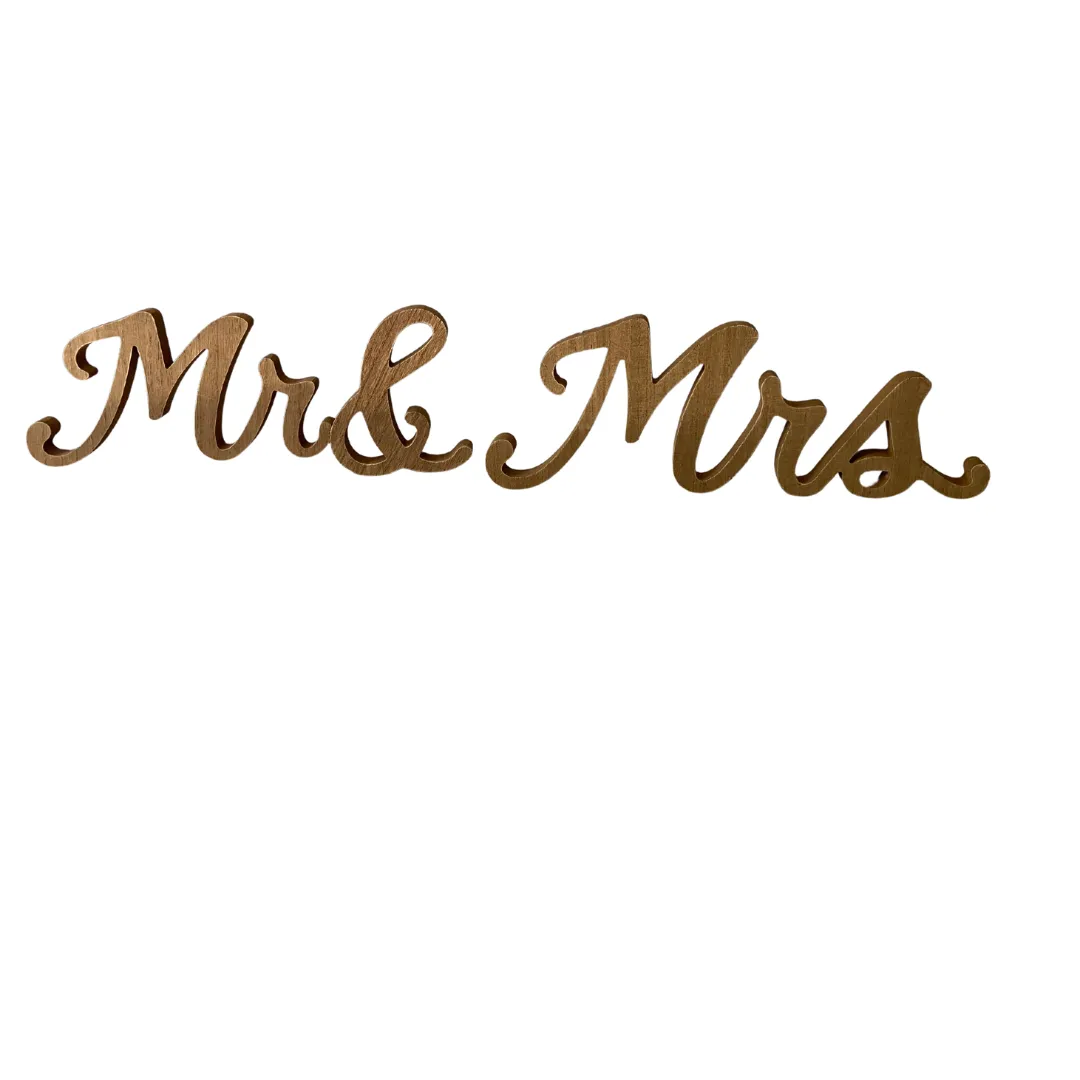 Wooden Mr. & Mrs Sign