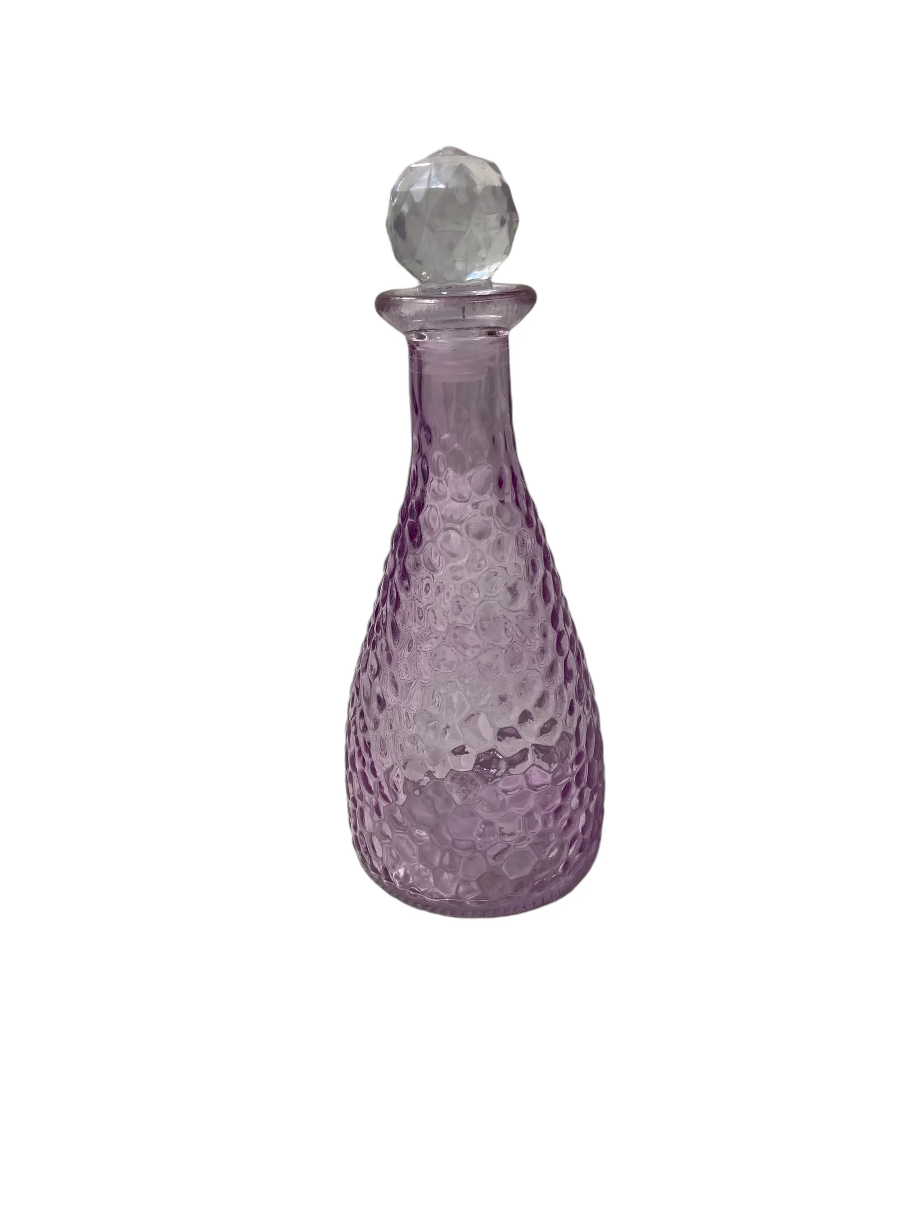 Purple Textured Bud Vase with Stopper