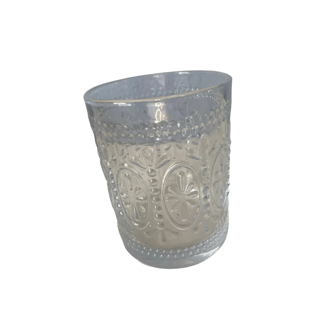 Etched Glass Drinking Glass