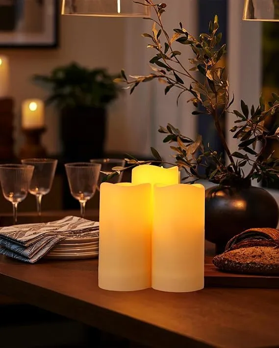Flameless LED Pillar Candles