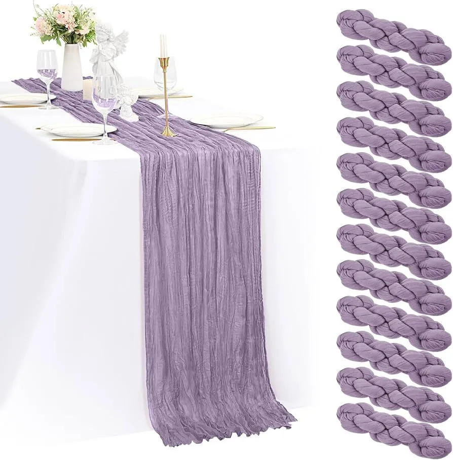 Lilac Purple - Cheesecloth Table Runner