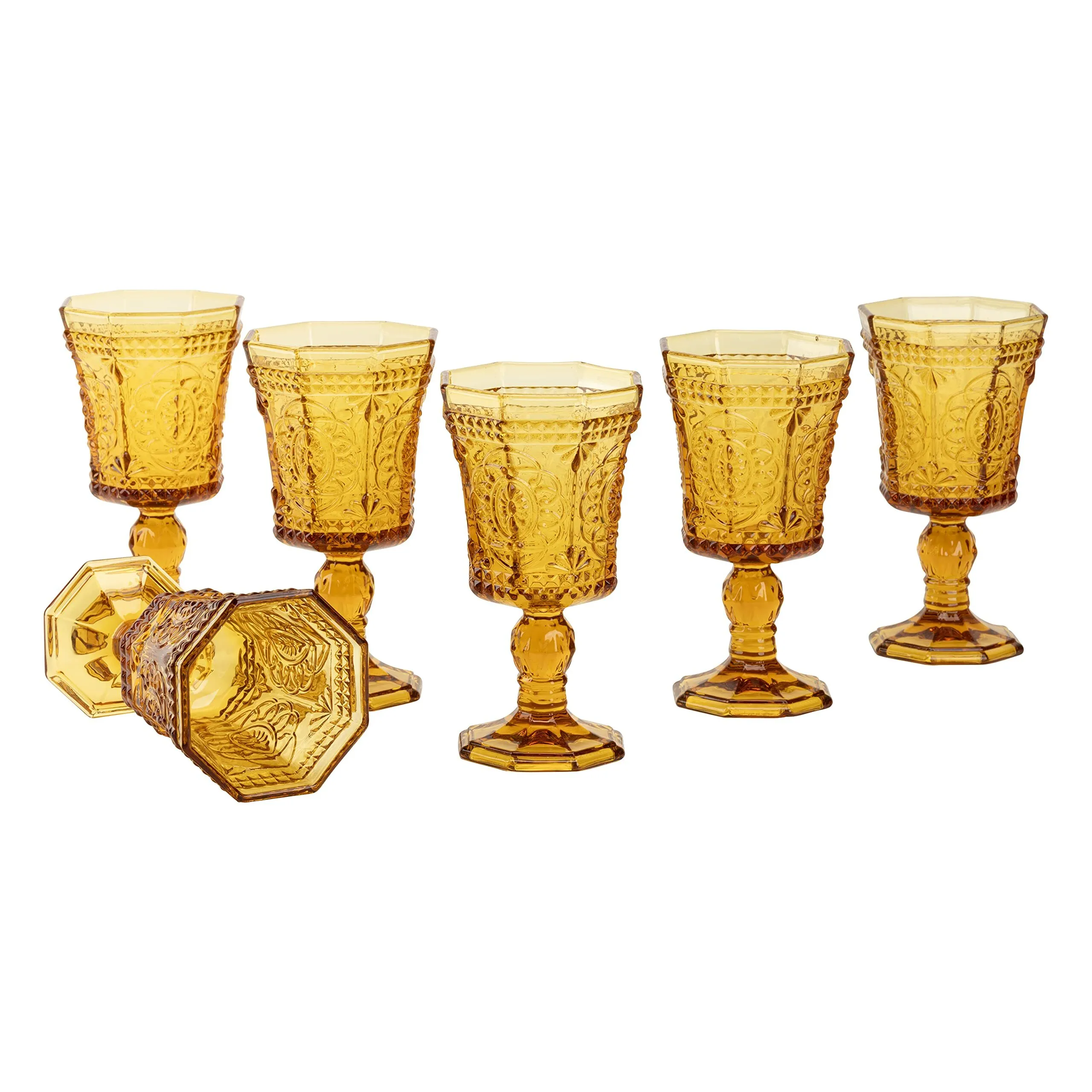 Amber Glass Goblets - Variety