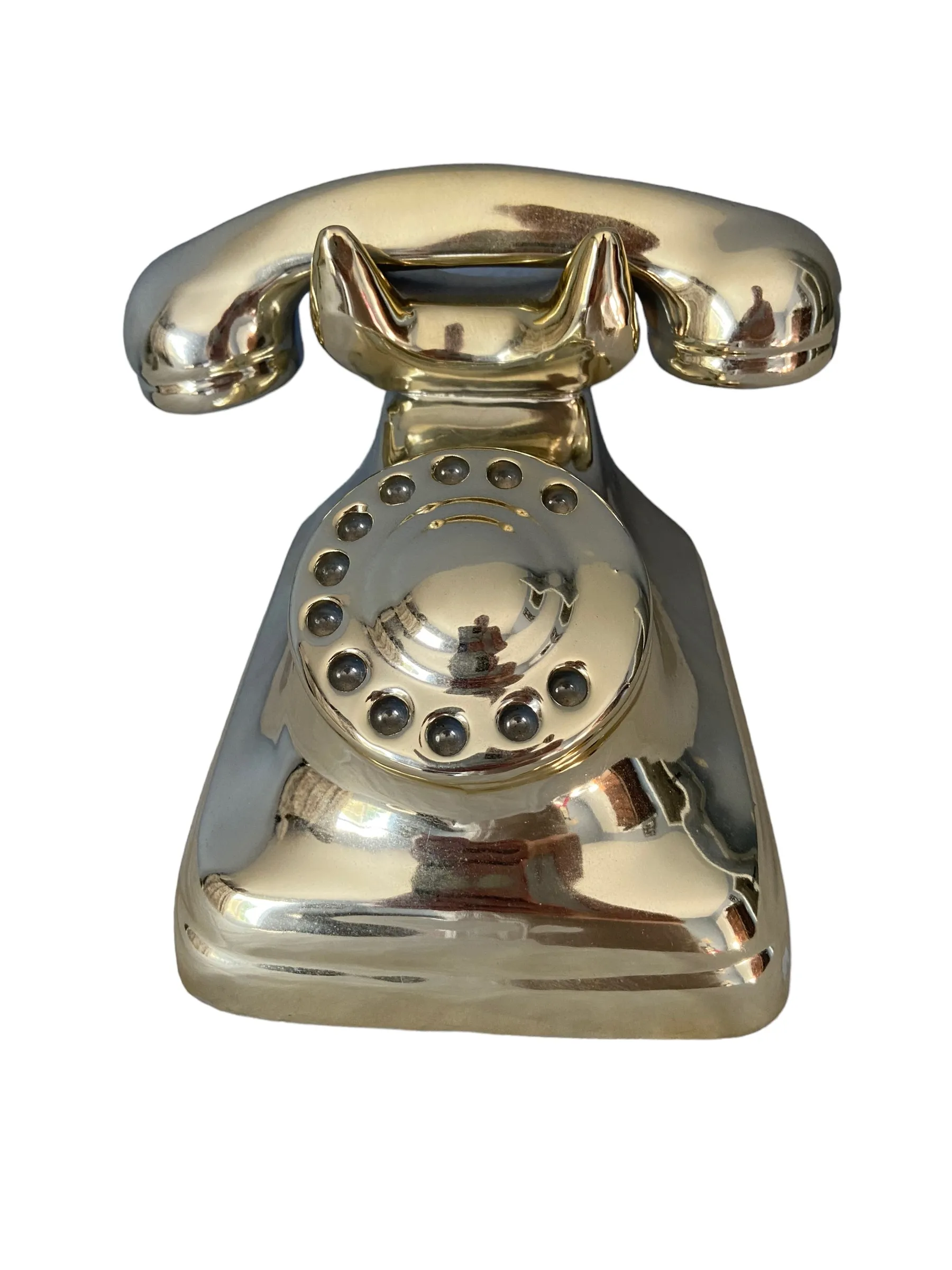 Gold Telephone Decorative 