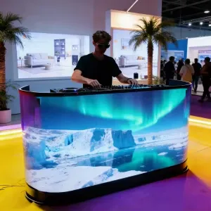 Mesa de DJ con pantalla LED
